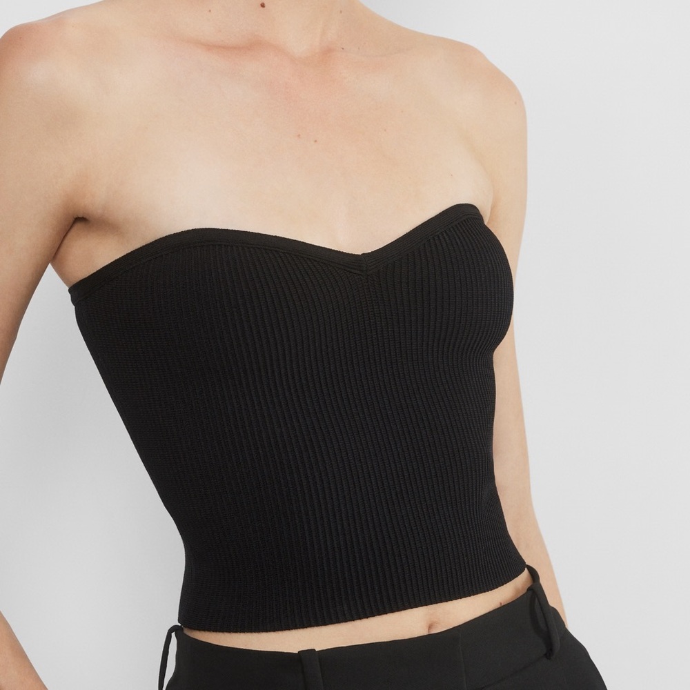 Babaton Sculpt Knit Black Strapless top